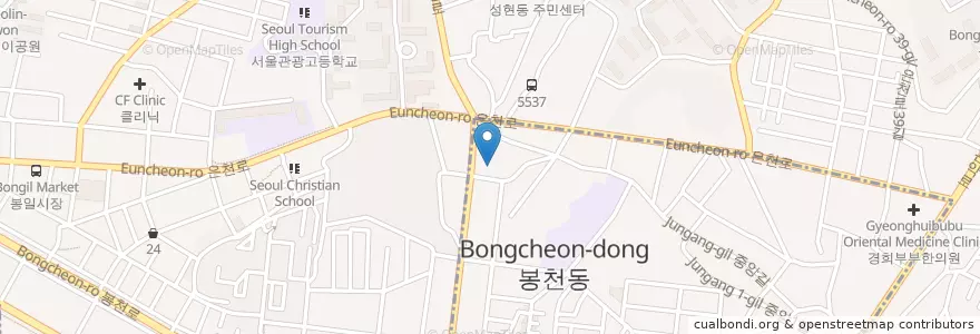 Mapa de ubicacion de 김정화 산부인과 en Corée Du Sud, Séoul, 관악구, 중앙동.