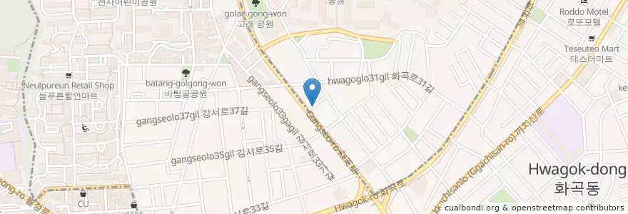 Mapa de ubicacion de 유광사산부인과병원 en 大韓民国, ソウル, 江西区.