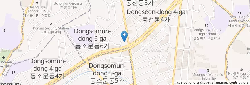 Mapa de ubicacion de 자향한의원 돈암점 en 大韓民国, ソウル, 城北区.