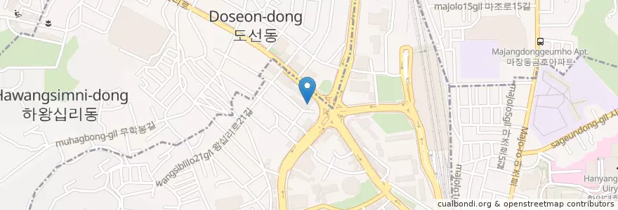 Mapa de ubicacion de 스타일치과 en Coreia Do Sul, Seul, 성동구, 행당1동.