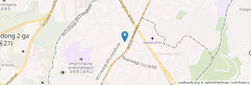 Mapa de ubicacion de Seoul e Joeun Dental Clinic en South Korea, Seoul, Jung-Gu, Dasan-Dong.
