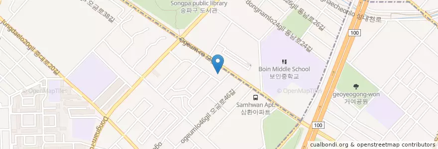 Mapa de ubicacion de 경희참한의원 en 大韓民国, ソウル, 松坡区, 가락2동.