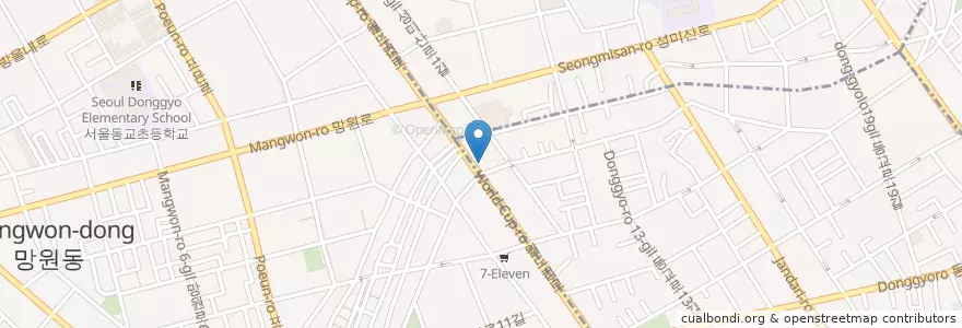 Mapa de ubicacion de 세진정형외과 en 대한민국, 서울, 마포구.