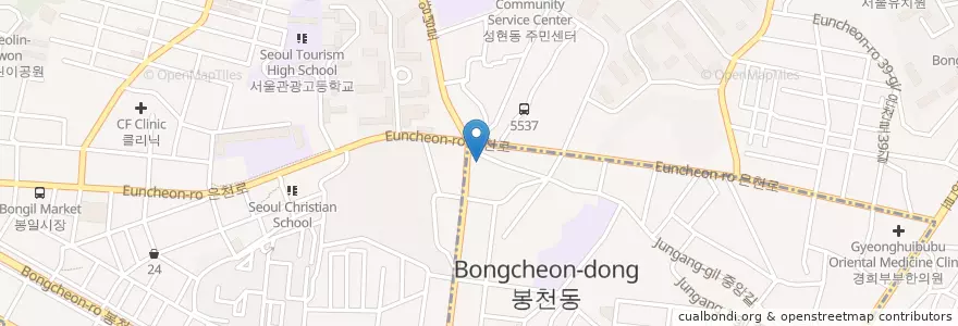 Mapa de ubicacion de 다온의원 en Corée Du Sud, Séoul, 관악구, 중앙동.