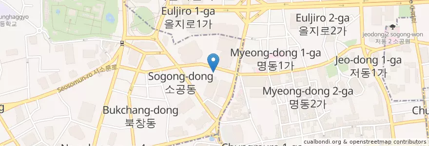 Mapa de ubicacion de 마이플한의원 명동점 en 大韓民国, ソウル.