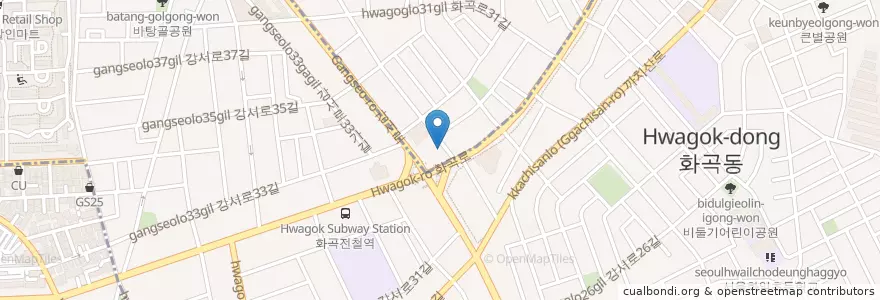 Mapa de ubicacion de Medipoyu Clinic en South Korea, Seoul, Gangseo-Gu.