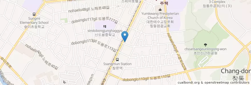 Mapa de ubicacion de 연세웰치과의원 en Республика Корея, Сеул, 도봉구.