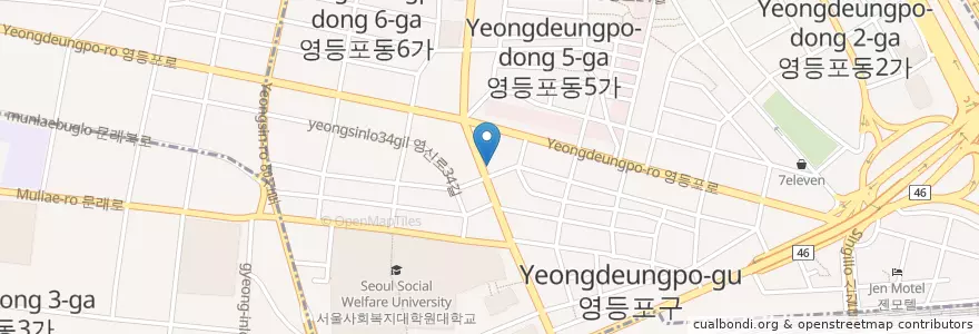 Mapa de ubicacion de 박윤규성형외과 en 大韓民国, ソウル, 永登浦区, 영등포동.