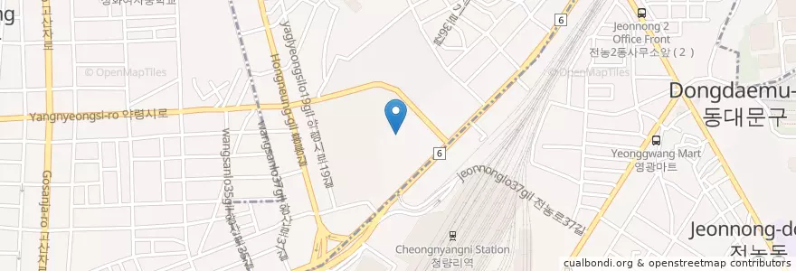 Mapa de ubicacion de 한림대학교치과병원 en Korea Selatan, 서울, 동대문구, 청량리동, 청량리동.