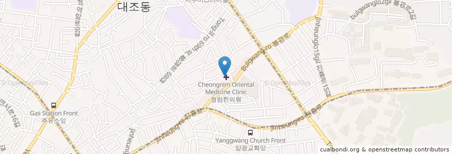 Mapa de ubicacion de 청림한의원 en Korea Selatan, 서울, 은평구, 대조동.