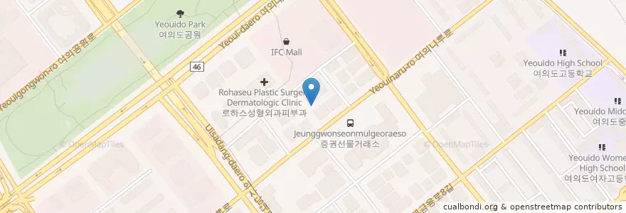 Mapa de ubicacion de 모아치과의원 en Corea Del Sud, Seul, 영등포구, 여의동.