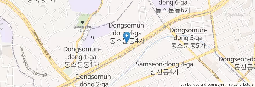 Mapa de ubicacion de 정피부비뇨기과 en Corée Du Sud, Séoul, 성북구.