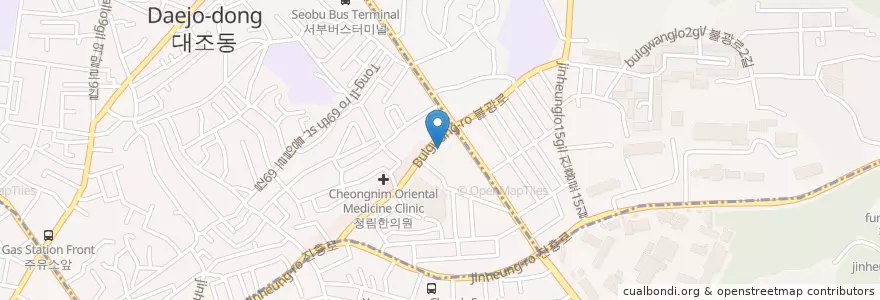 Mapa de ubicacion de 최윤영산부인과 en Coreia Do Sul, Seul, 은평구, 대조동.