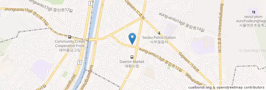 Mapa de ubicacion de 밝은빛안과 en 대한민국, 서울, 은평구, 응암3동.