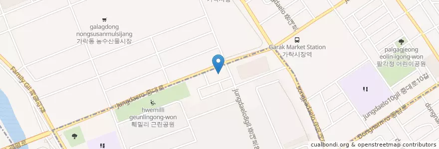 Mapa de ubicacion de Raim Dental Clinic en South Korea, Seoul, Songpa-Gu, Garak 1(Il)-Dong.