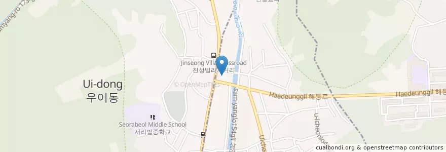 Mapa de ubicacion de 서울효요양병원 en Республика Корея, Сеул, 도봉구, 우이동, 쌍문1동.
