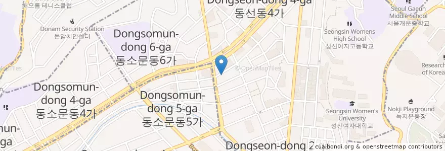 Mapa de ubicacion de 서울엘치과 en Coreia Do Sul, Seul, 성북구.