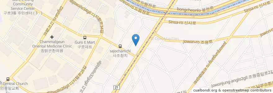 Mapa de ubicacion de 안피부과비뇨기과 en Corea Del Sur, Seúl.
