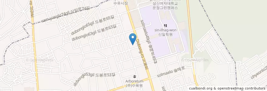 Mapa de ubicacion de 엘앤에스의원 en Corea Del Sud, Seul, 강북구, 미아동.