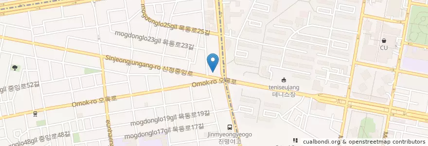 Mapa de ubicacion de 규림한의원 목동점 en Güney Kore, Seul, 양천구, 신정4동.