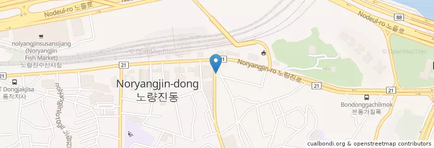 Mapa de ubicacion de 드림삼성안과 en 대한민국, 서울, 노량진1동.