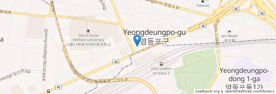 Mapa de ubicacion de 미즈성형외과 en Zuid-Korea, Seoel, 영등포구, 영등포동.