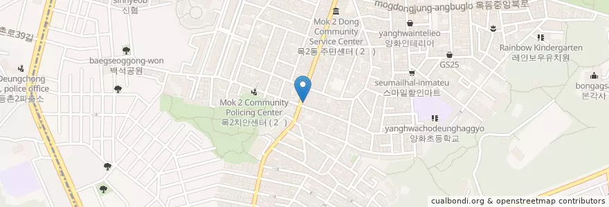Mapa de ubicacion de 소망내과의원 en Güney Kore, Seul, 양천구, 목2동.