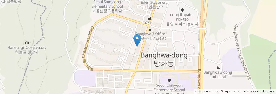 Mapa de ubicacion de 서울치과의원 en Südkorea, Seoul, 강서구, 방화2동.