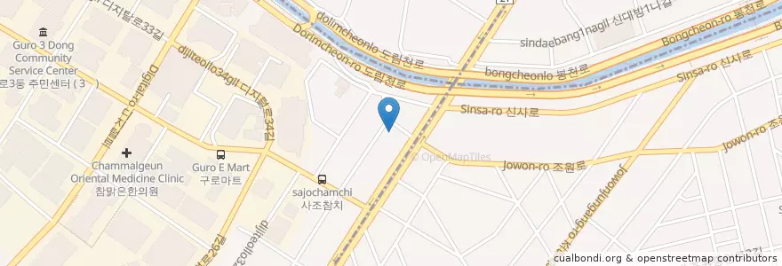 Mapa de ubicacion de 뉴욕치과 en كوريا الجنوبية, سول.