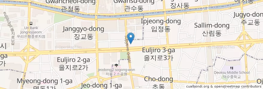 Mapa de ubicacion de 하늘마음한의원 을지로점 en كوريا الجنوبية, سول, 명동.
