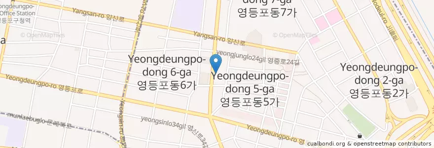 Mapa de ubicacion de 치항외과 en 대한민국, 서울, 영등포구, 영등포동.