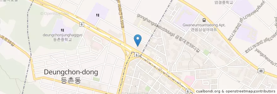 Mapa de ubicacion de 연세로마피부과 en كوريا الجنوبية, سول, 강서구.