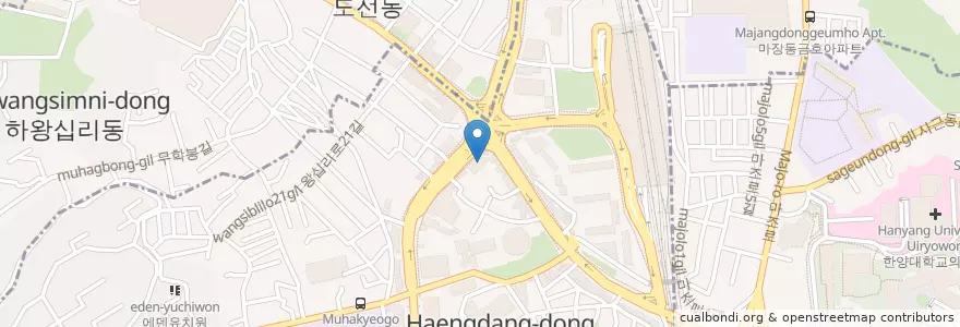 Mapa de ubicacion de 아이들소아과 en 대한민국, 서울, 성동구, 행당1동.