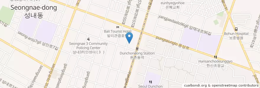 Mapa de ubicacion de 예인당한의원 en کره جنوبی, سئول, 강동구, 성내동, 성내3동.