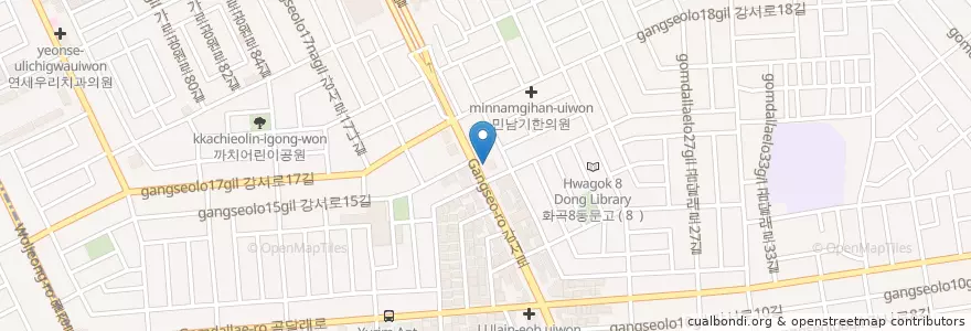 Mapa de ubicacion de 맑은눈안과 en Coreia Do Sul, Seul, 강서구, 화곡8동.
