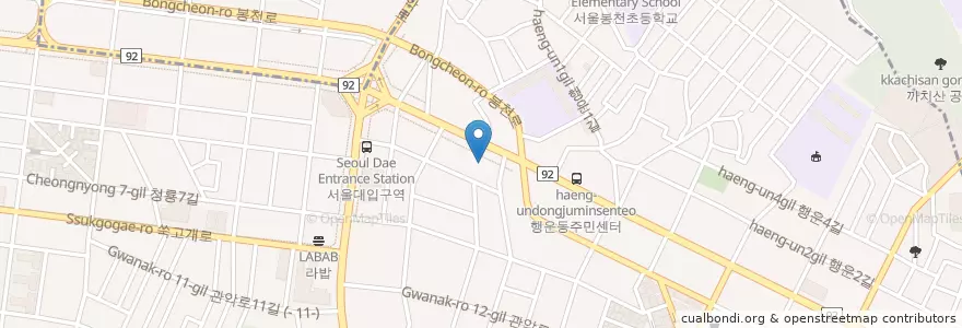 Mapa de ubicacion de 여디디야치과 en 大韓民国, ソウル, 冠岳区.