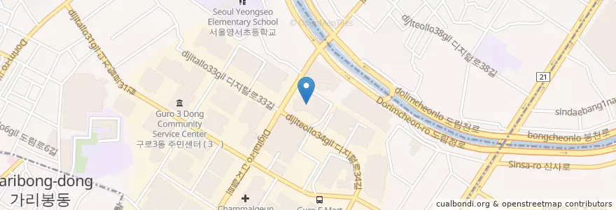 Mapa de ubicacion de 자연닮은 한의원 en Güney Kore, Seul.
