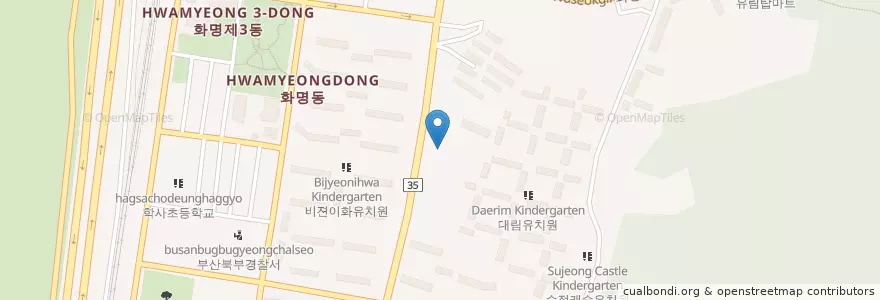 Mapa de ubicacion de 화명한솔병원 en 대한민국, 부산, 북구, 화명동.
