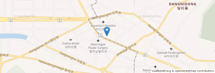 Mapa de ubicacion de 마음e편한정신과의원 en Korea Selatan, 부산, 사하구, 당리동.