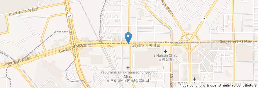 Mapa de ubicacion de 예쁜미소바른이치과 en Güney Kore, Busan, 부산진구, 부전동.