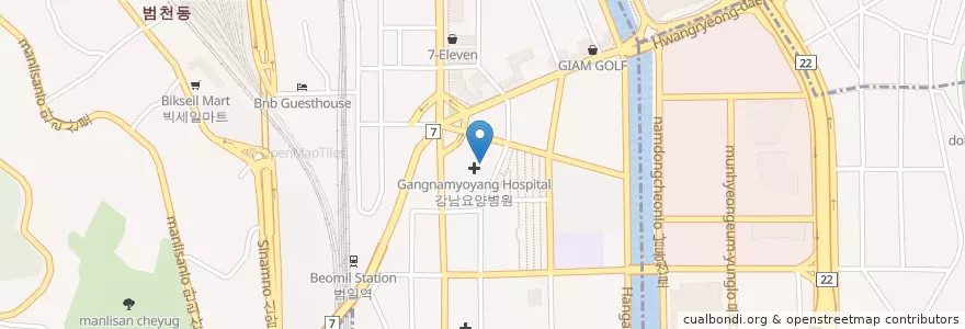 Mapa de ubicacion de 메디포맨남성의원 부산점 en 대한민국, 부산.