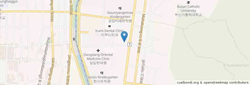 Mapa de ubicacion de 인제대학교 동래 백병원 en 韩国/南韓, 釜山, 金井區, 부곡동.