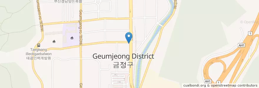 Mapa de ubicacion de 순산부인과 en 韩国/南韓, 釜山, 金井區, 구서동.