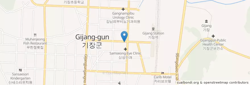 Mapa de ubicacion de 하늘치과의원 en Coreia Do Sul, Busan, 기장군, 기장읍.