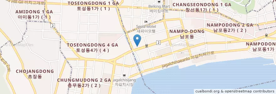 Mapa de ubicacion de 웰컴치과 남포점 en 대한민국, 부산, 남포동.