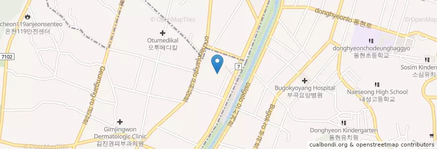 Mapa de ubicacion de 학이시습한의원 en Corea Del Sud, Busan, 금정구, 동래구, 부곡동.