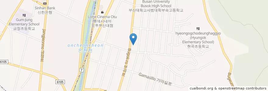 Mapa de ubicacion de 푸른사과치과의원 en 韩国/南韓, 釜山, 金井區, 부곡동.