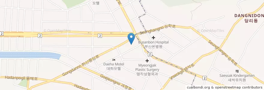 Mapa de ubicacion de Malgeunnuri Oriental Medicine Clinic en South Korea, Busan, Saha-Gu.