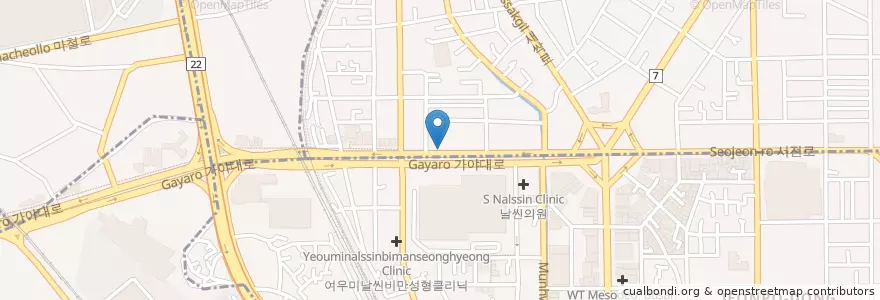 Mapa de ubicacion de 수흉부외과 en 韩国/南韓, 釜山, 釜山鎮區, 부전동.