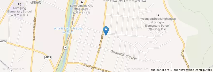 Mapa de ubicacion de 본디올금정한의원 en 대한민국, 부산, 금정구, 부곡동.